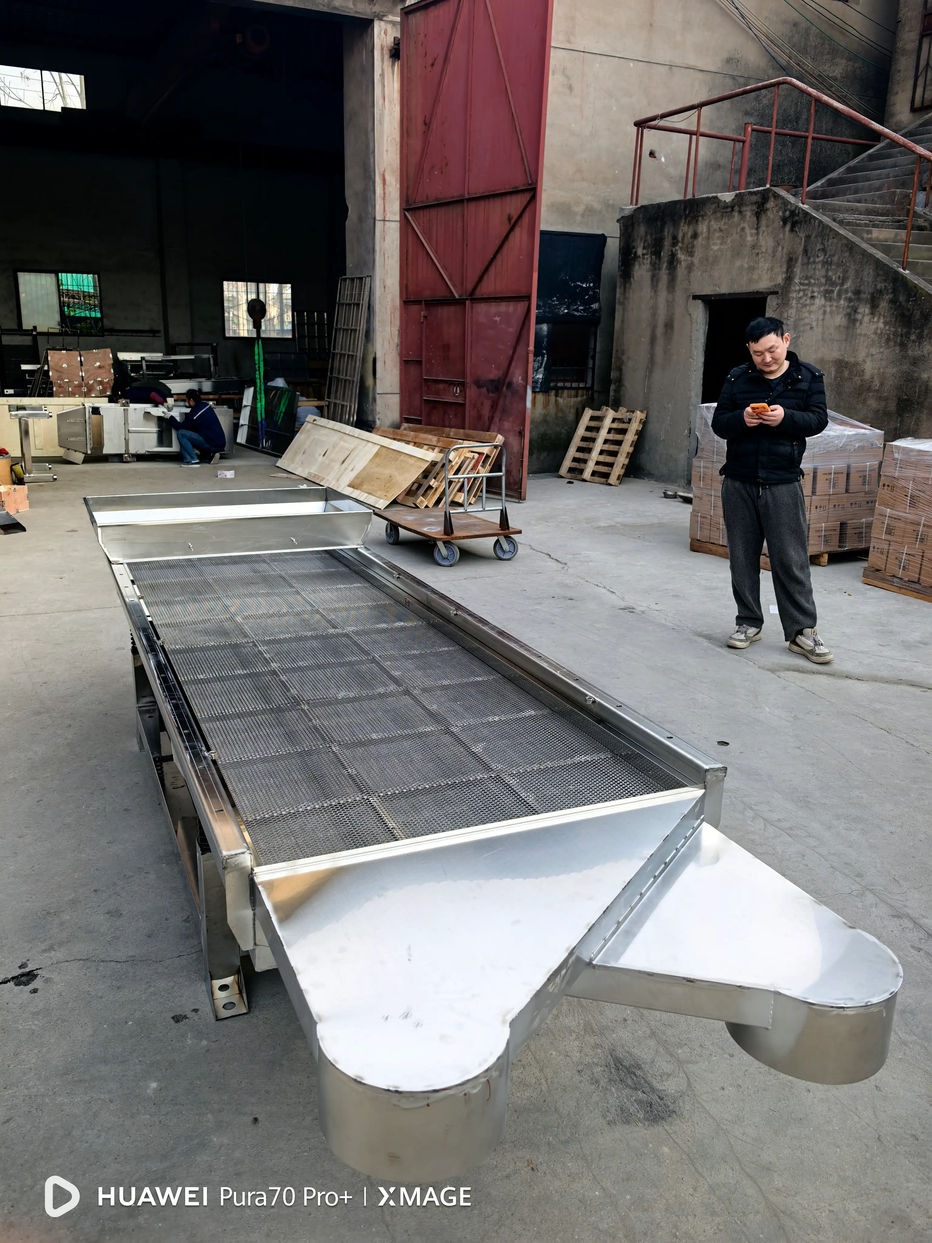 Shen Gong linear vibrating screen with customized dual discharge outlets