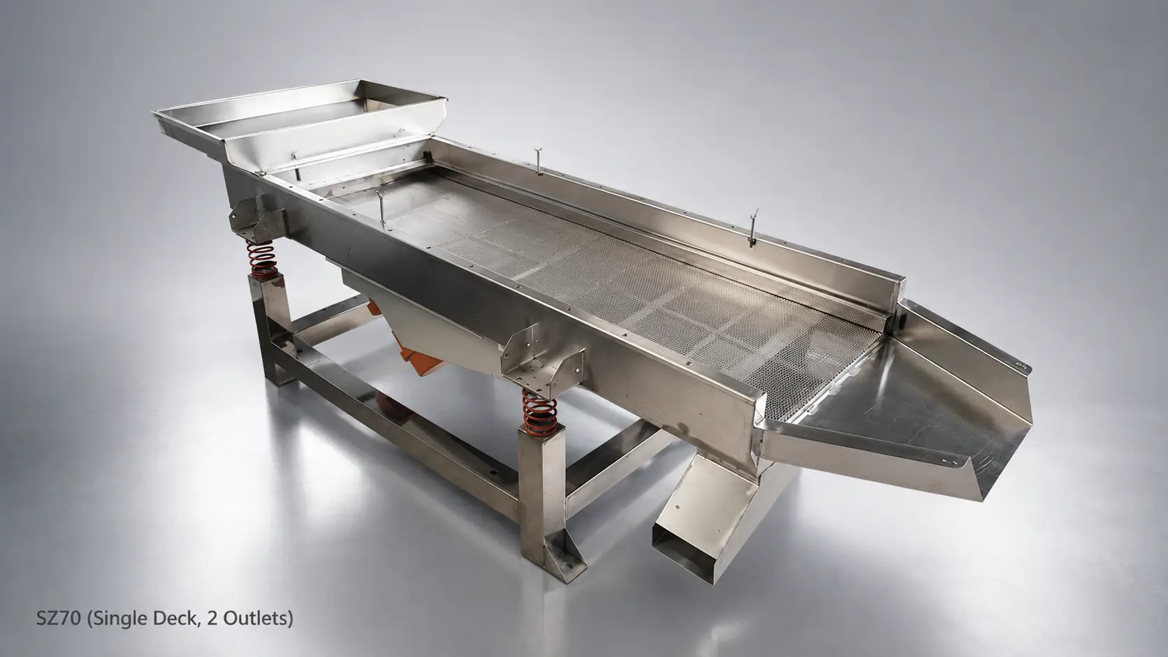 SZ60 Extended 3-layer, 4 outlets linear vibrating screen for plastic granule screening